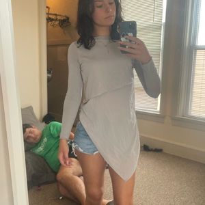 Zara Asymmetrical Grey Long Sleeve